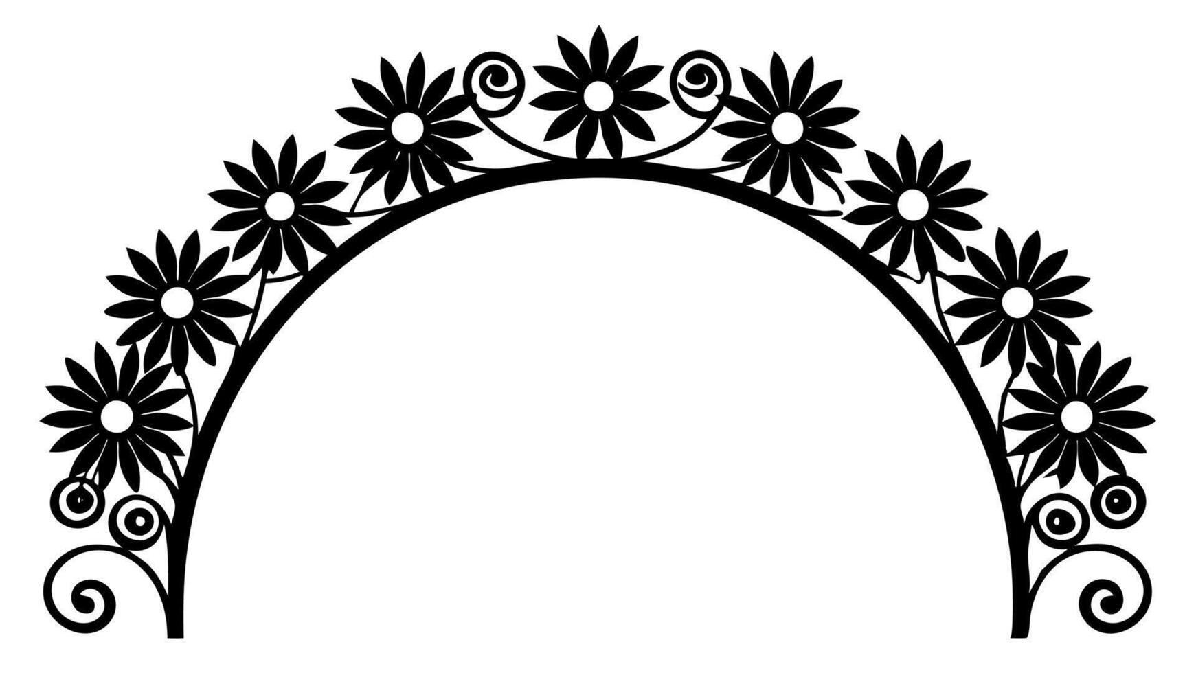 Beautiful Free Floral Silhouette Illustration for Creative Projects vector