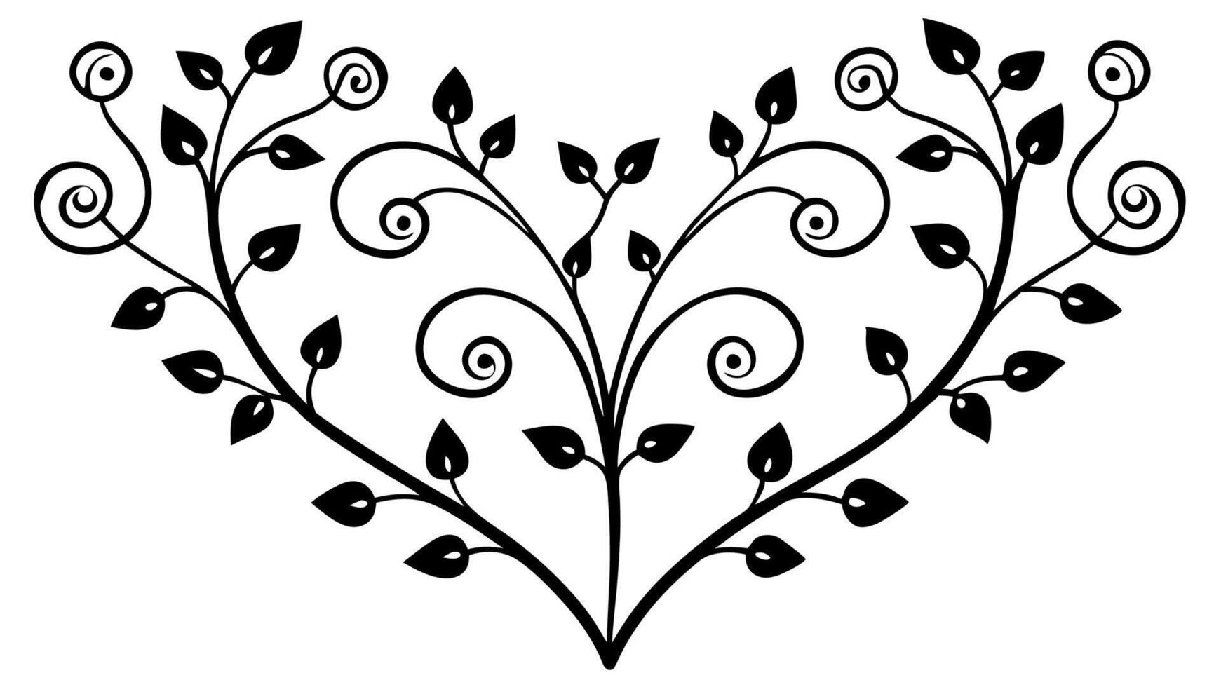 Free Silhouette Ornaments for Floral Dividers and Endings Design vector