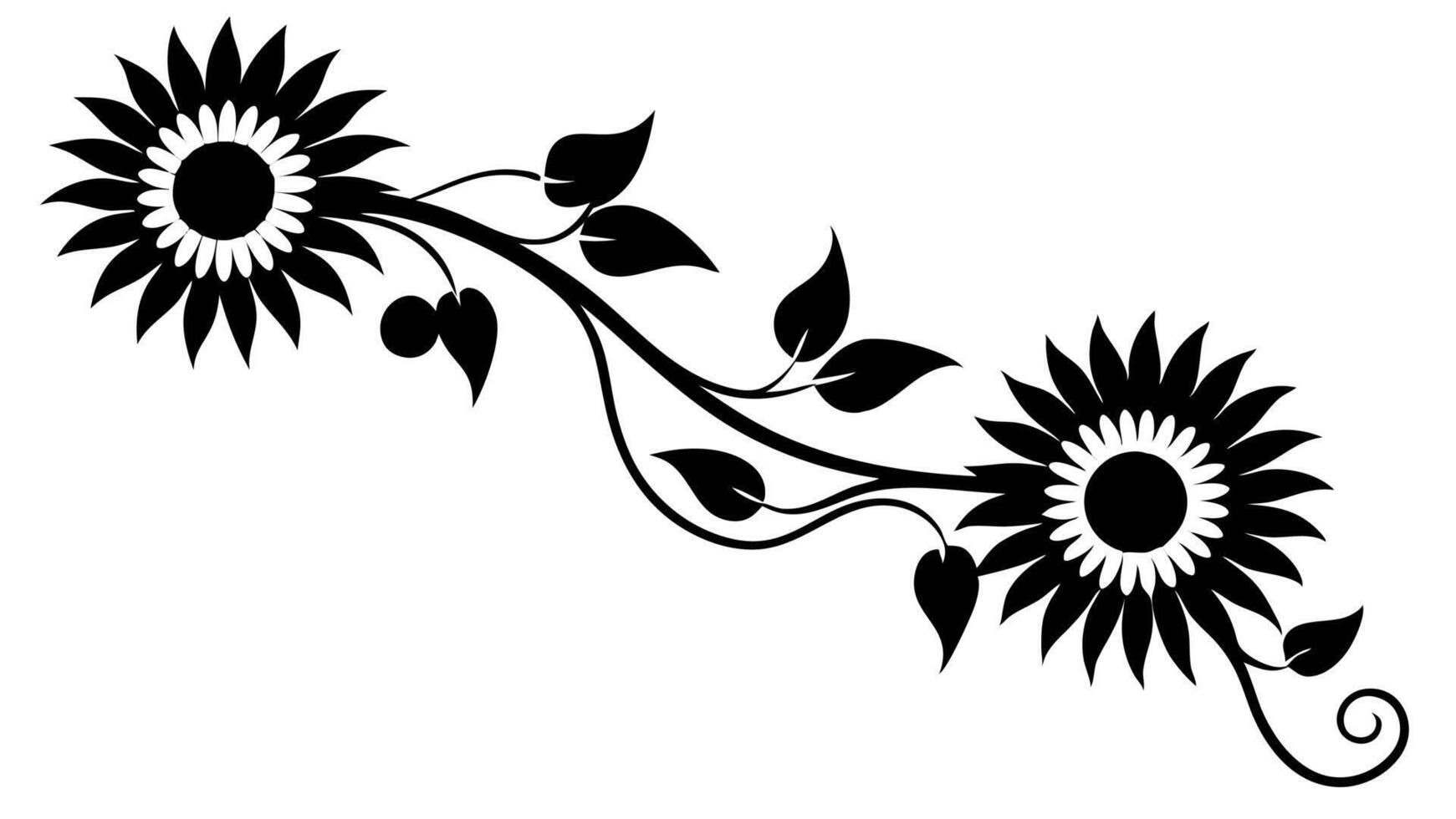 Elegant floral endings and headings free for designs vector