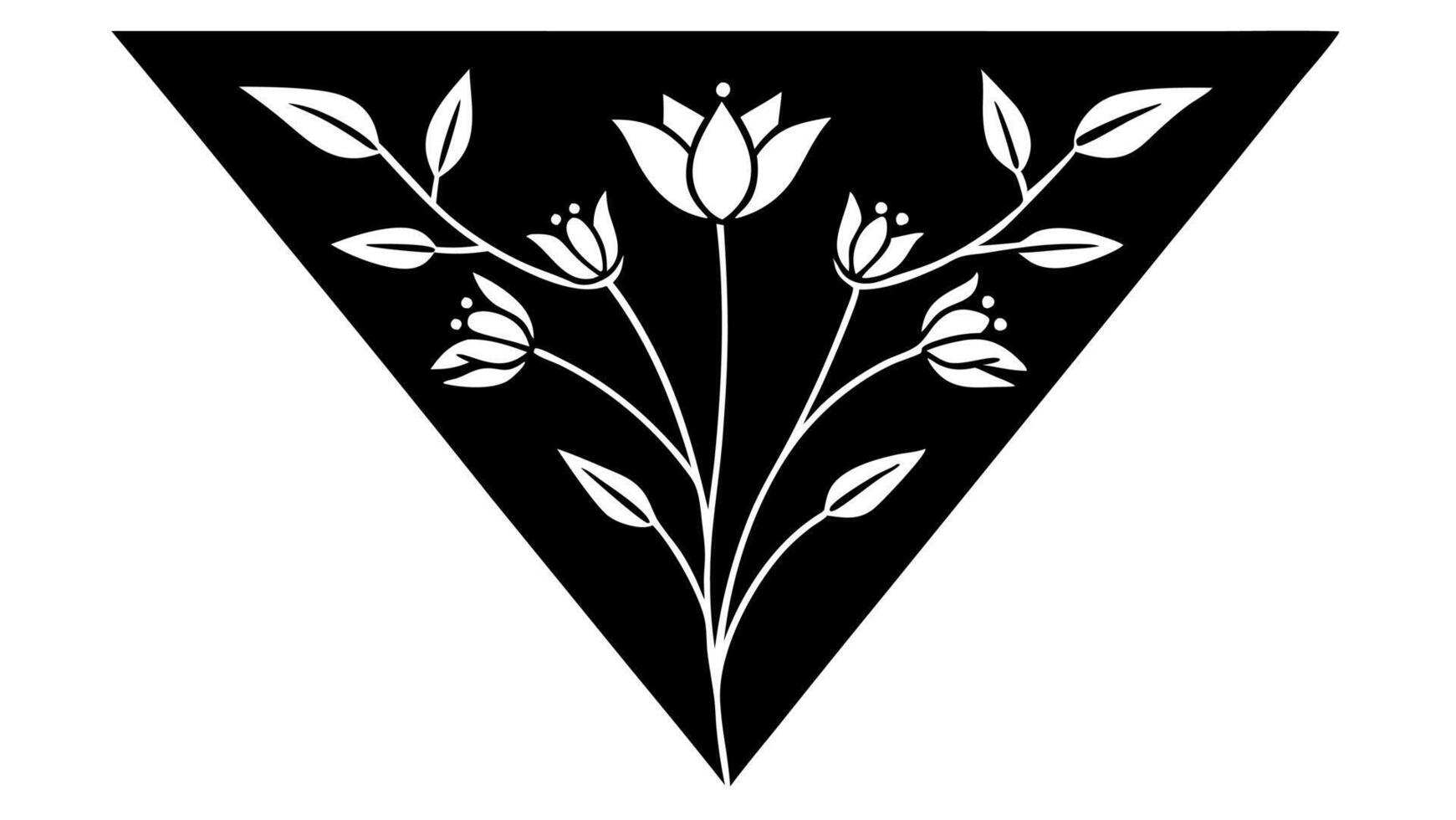 Floral silhouette free for dividers and headings in art vector