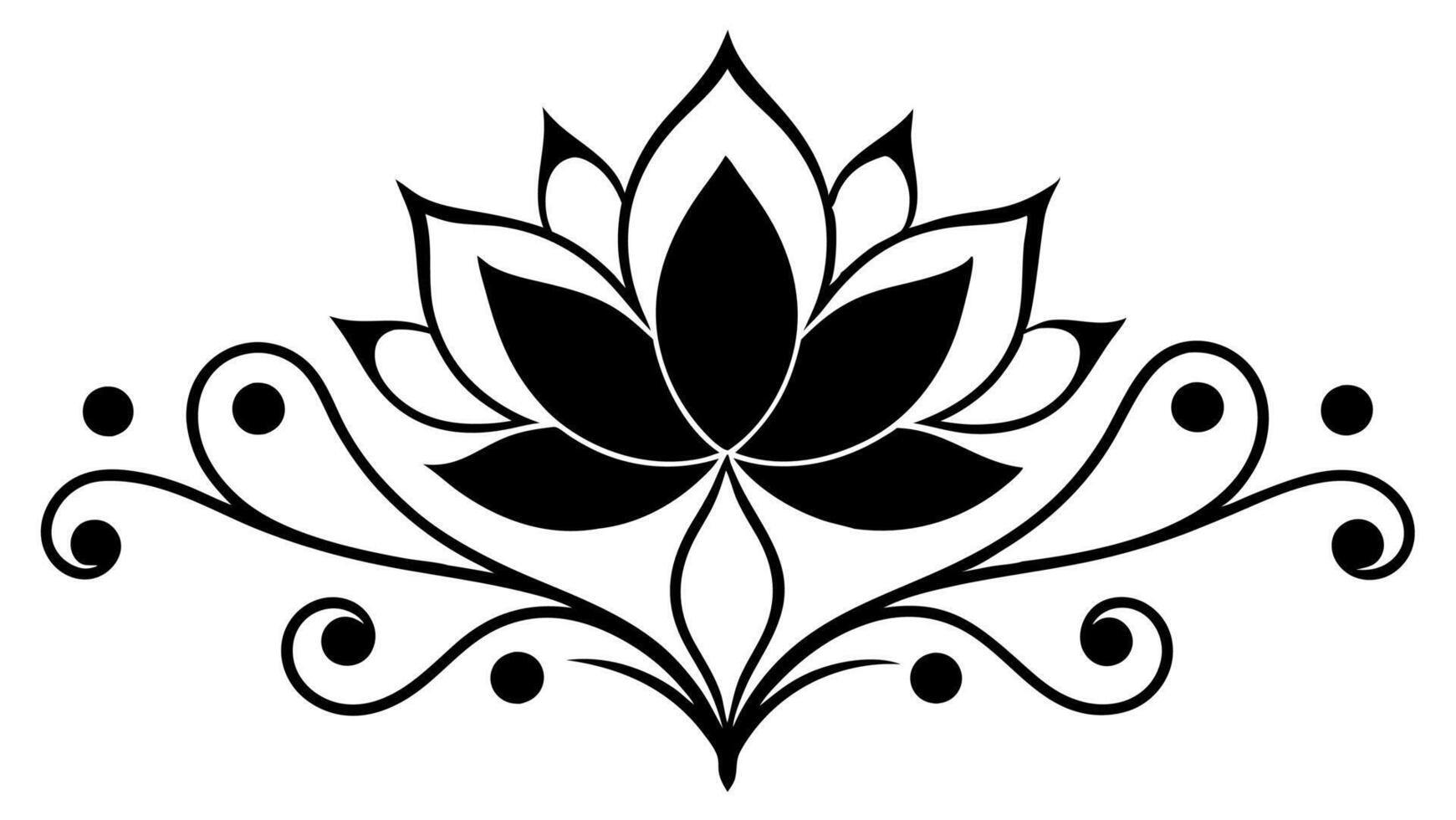 Floral heading and ending free silhouette ornaments for decoration 1 vector
