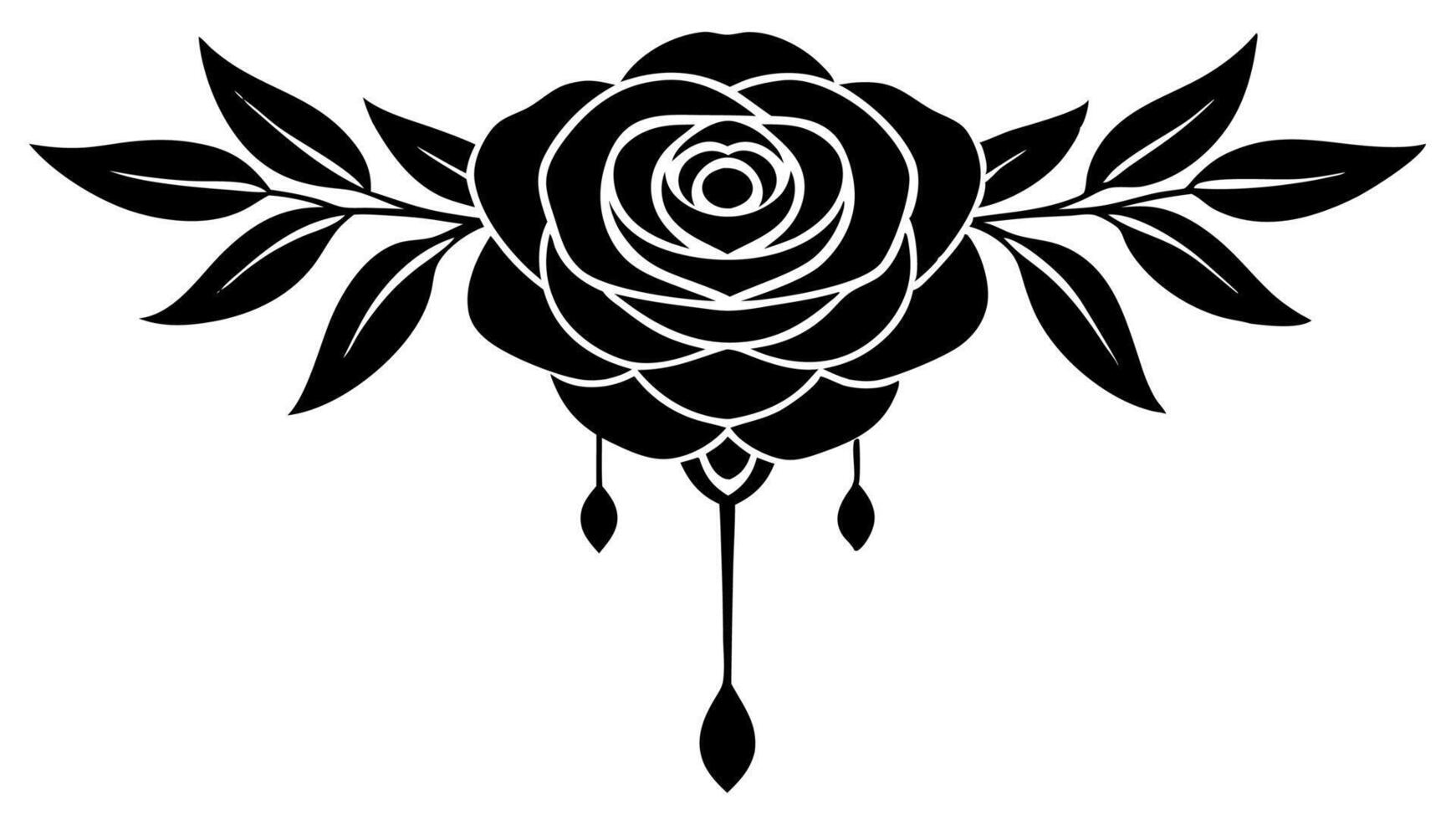 rose Simple floral dividers and underlines free for illustrations vector