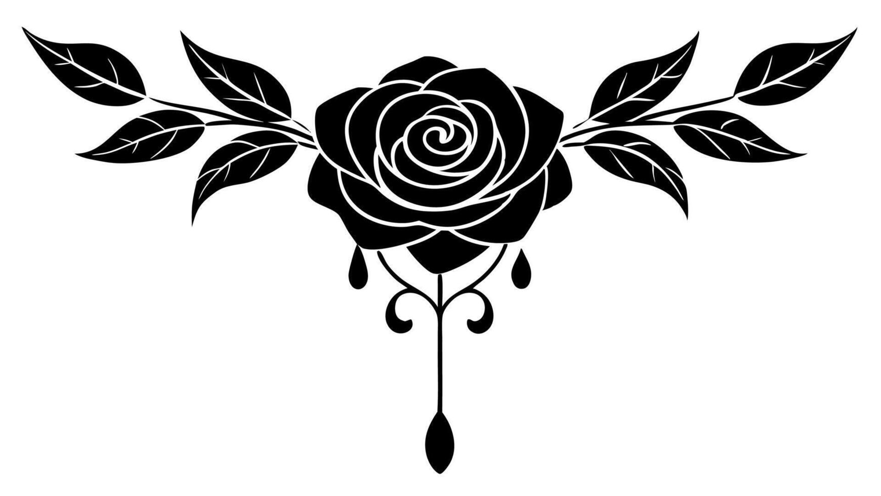 Free floral silhouette ornaments for dividers and underlines vector