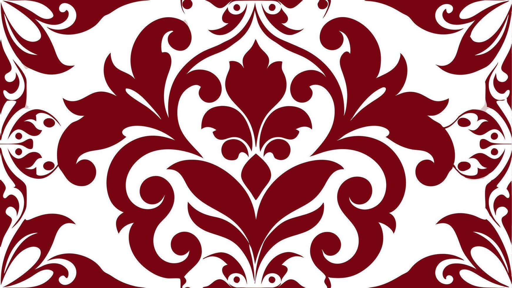 Ornate Damask Pattern Classic Elegance Free for Wallpaper or Fabric Design vector