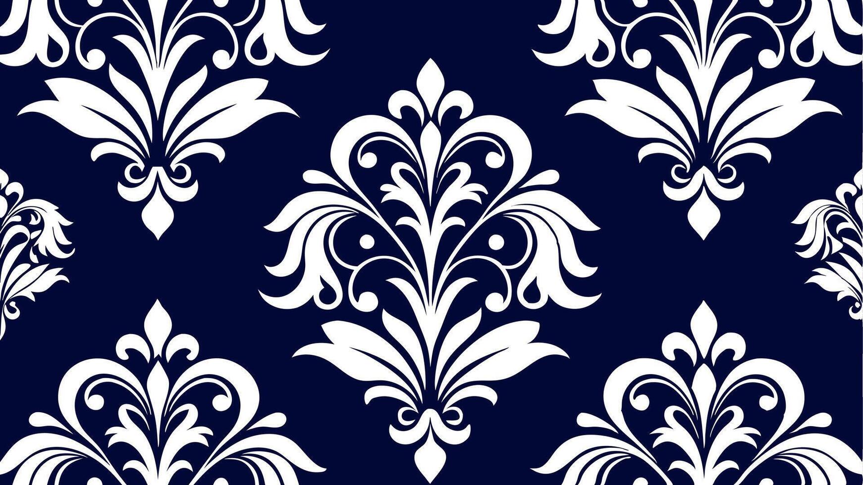 Elegant Classic Damask Pattern Free for Upscale Wallpaper Design vector