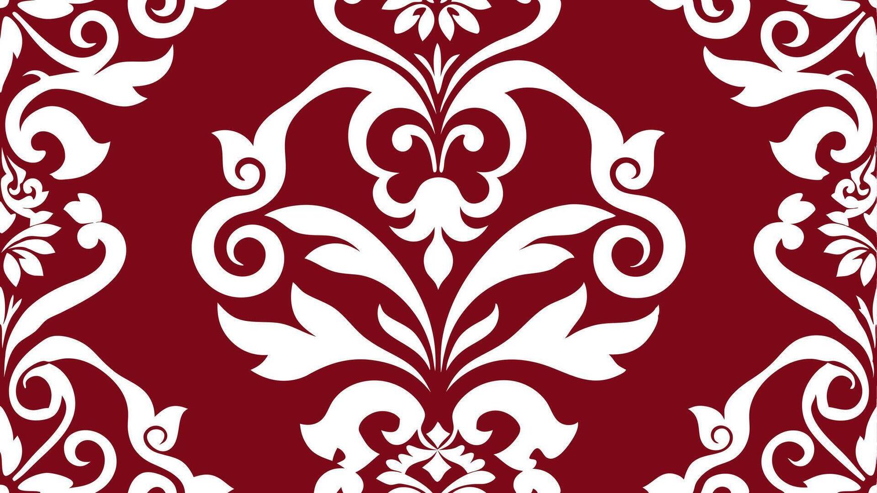 Ornate Damask Pattern Classic Free for Wallpaper or Fabric Design vector