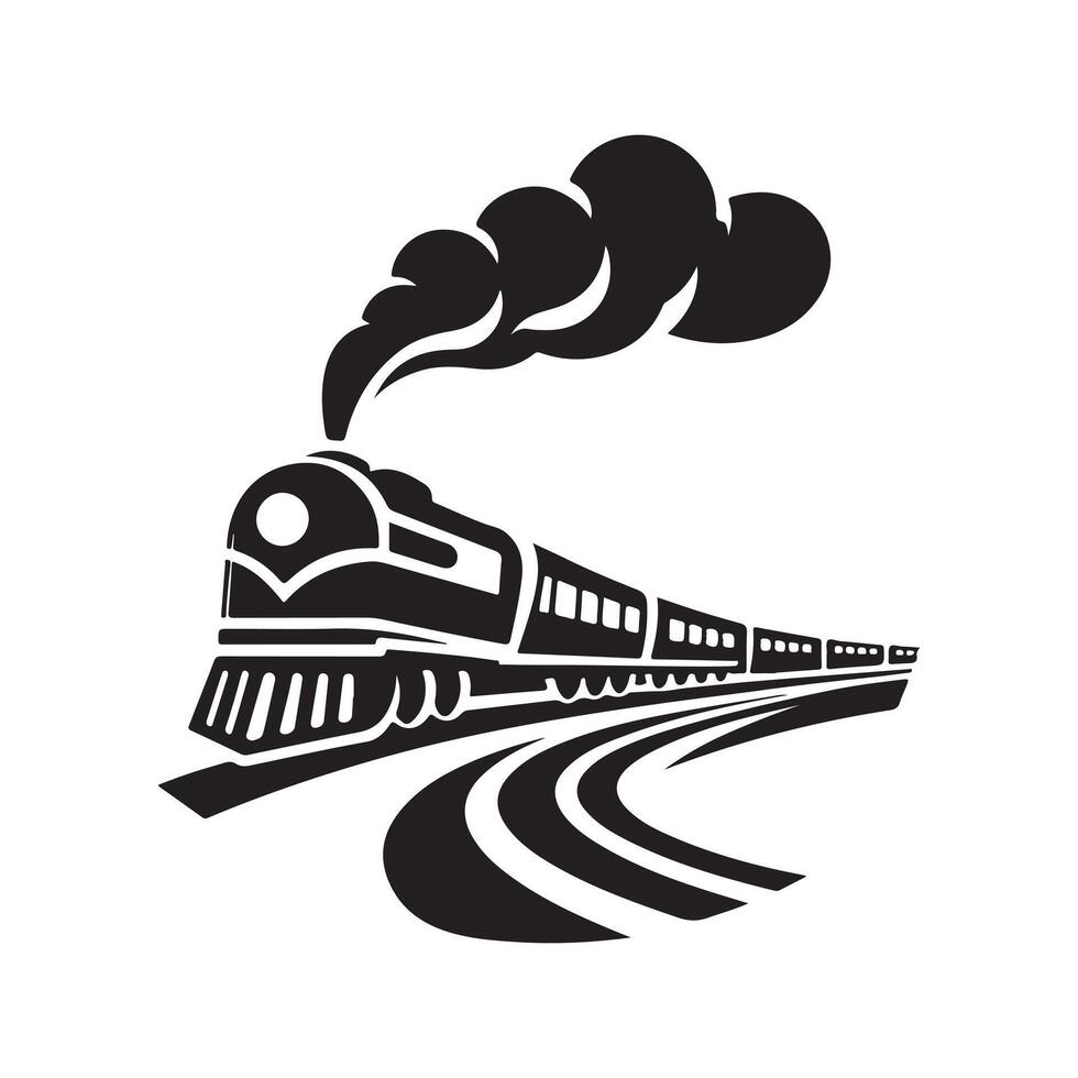 Download Train Silhouette Vectors for Transportation Campaigns