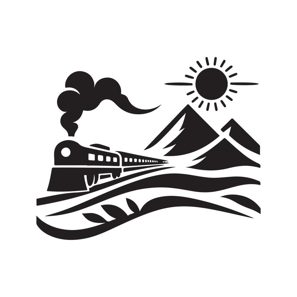 Detailed Train Silhouette Vectors Pack for Unique Design Needs