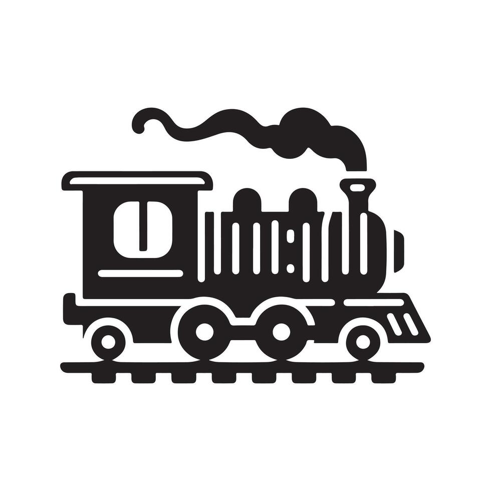 Unique Train Silhouette Vectors for Transportation Logos