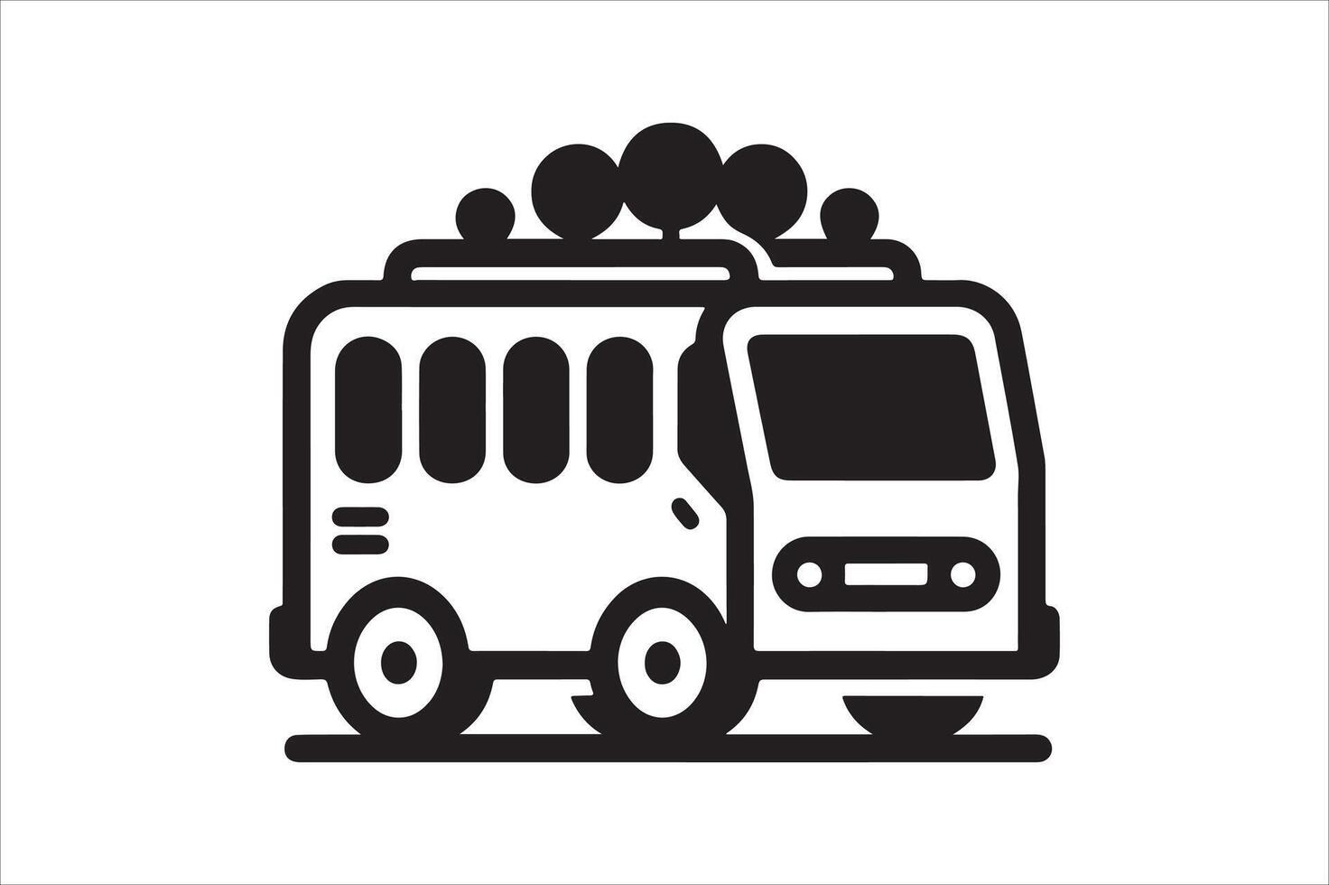 Minibus Silhouettes Ideal for Vehicle and Transit Branding vector