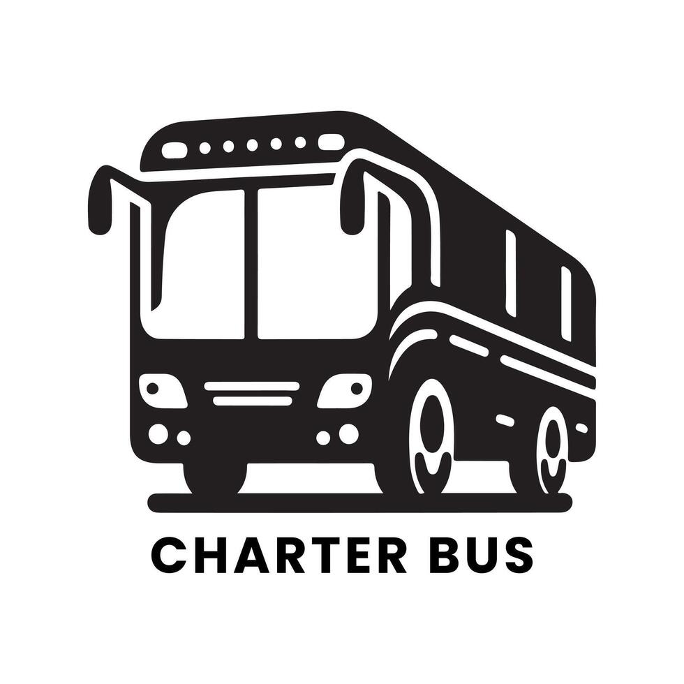 Customizable Vintage Bus Logo for Stock Graphics vector