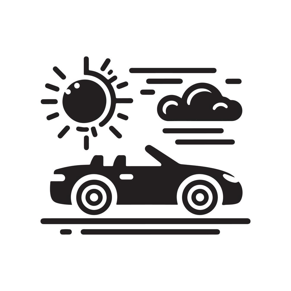 Convertible Silhouette Vectors Perfect for Car Enthusiasts and Design Lovers