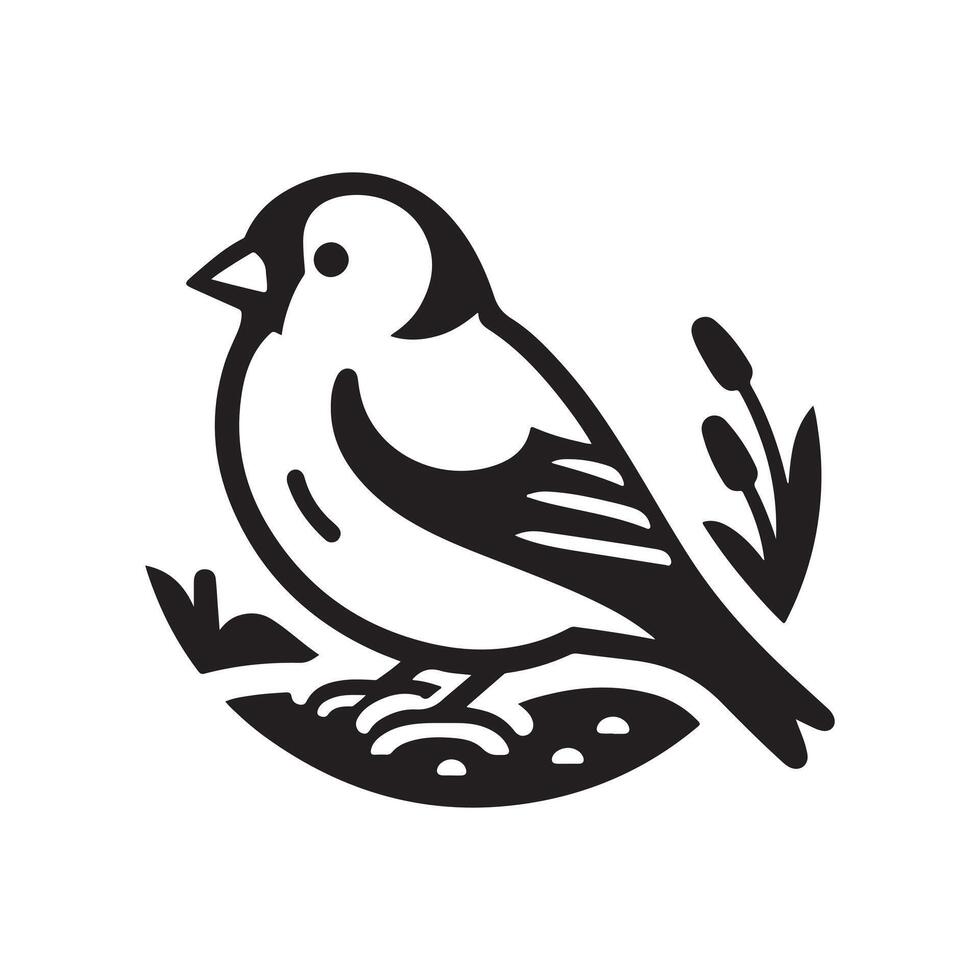 Goldfinch Silhouette Vectors Ideal for Eco-Friendly Branding Projects