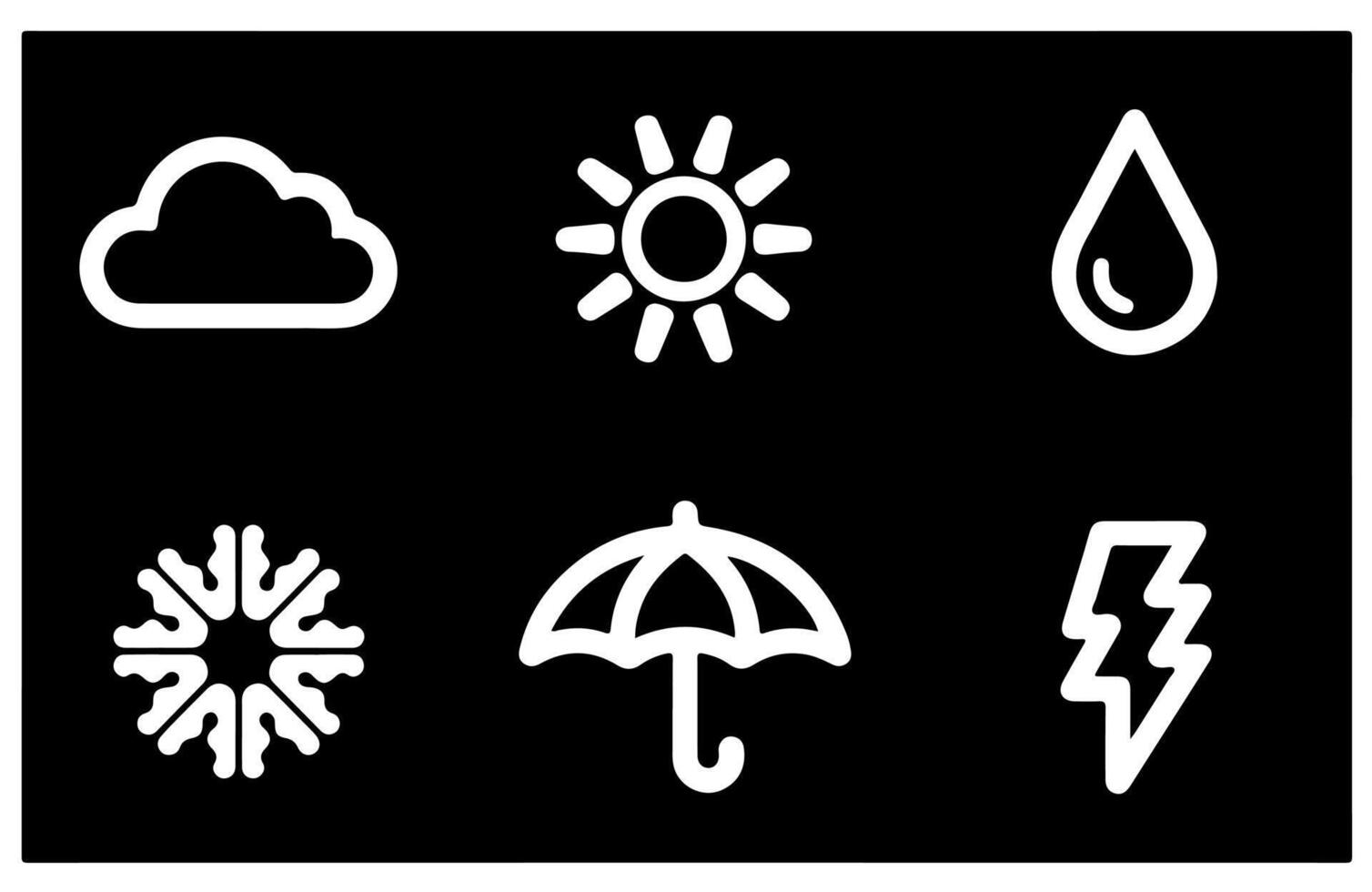Minimalist weather icons vector