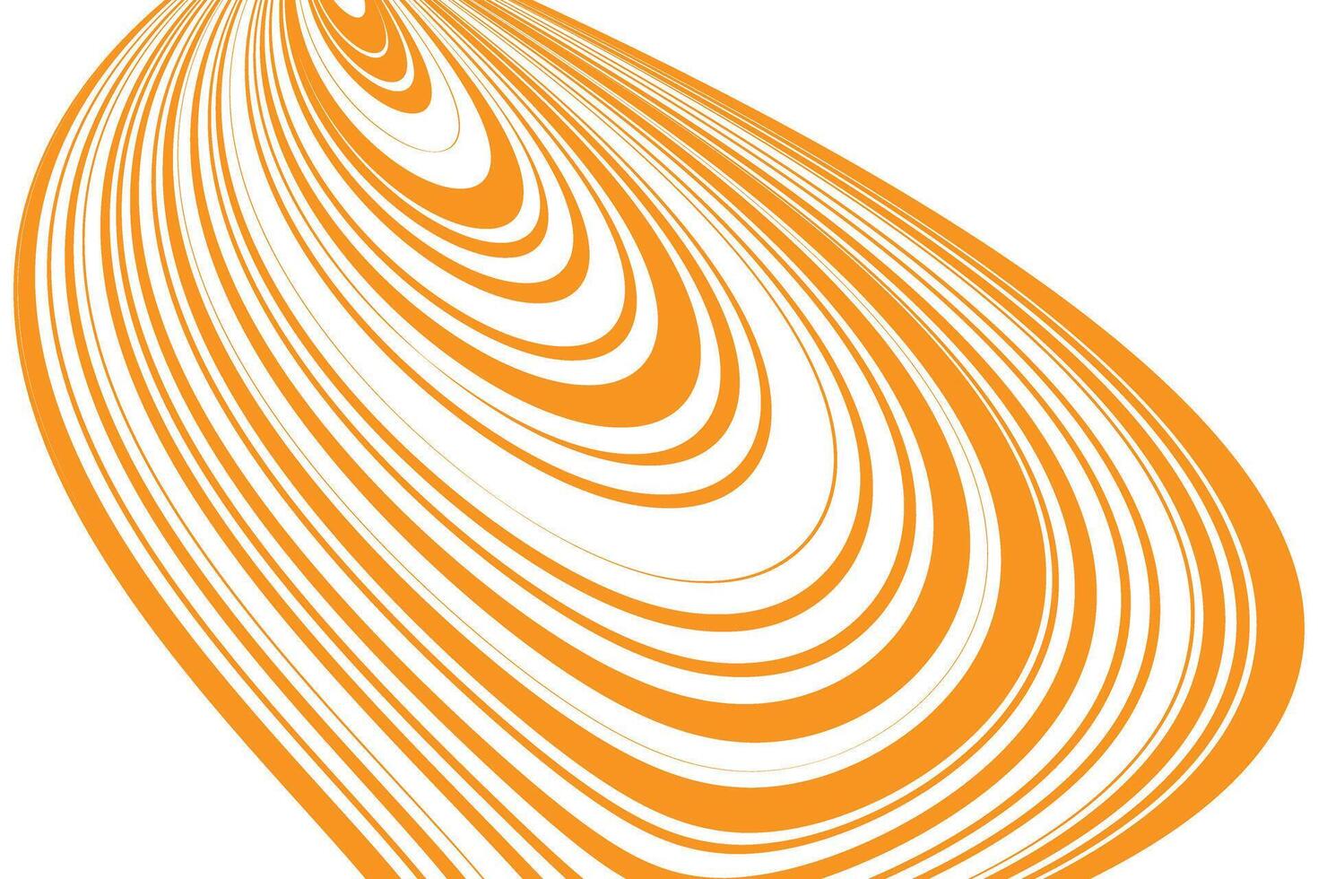 simple abstract orange color thin to thick creative wavy texture line pattern vector