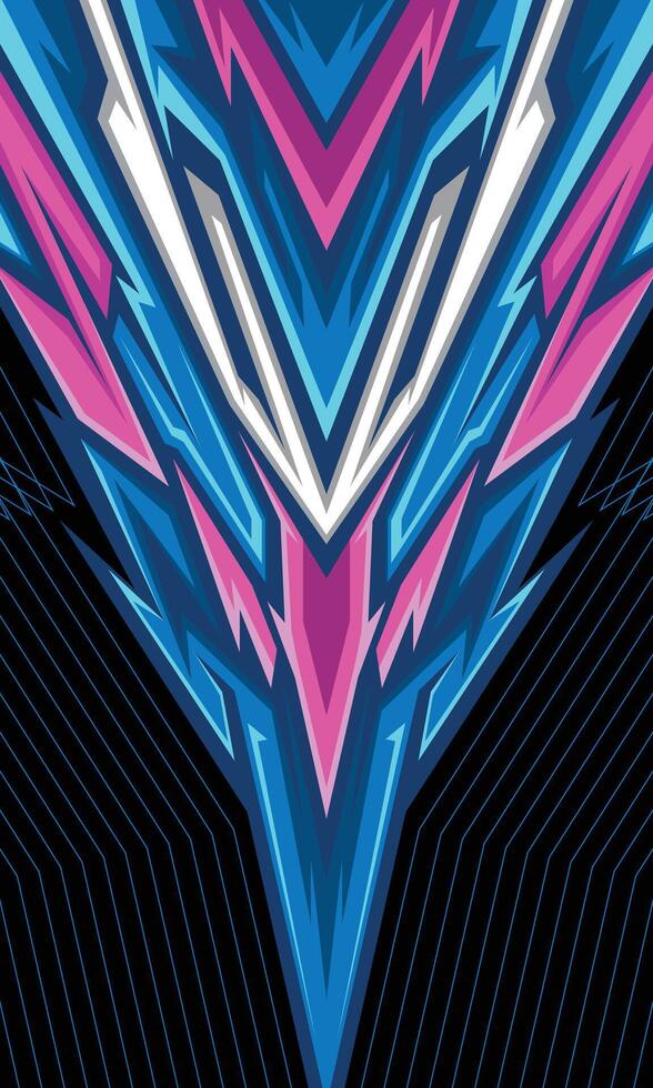 Abstract geometric stripes racing background for sublimation sports jersey vector