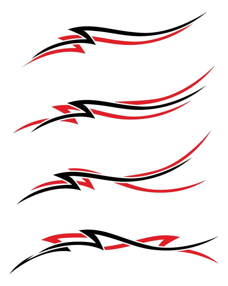 Abstract Flame Tribal Stripes Car Wrap Sticker Collection vector