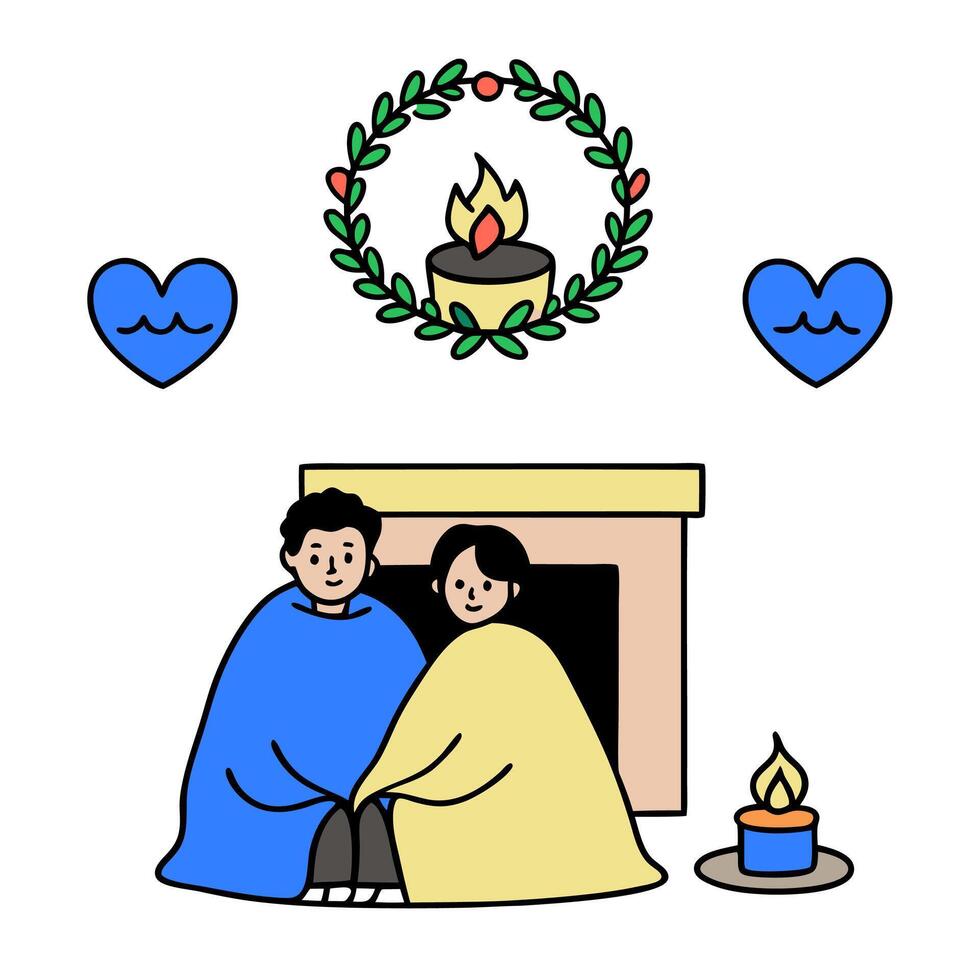 Beautiful couple illustration perfect for Valentines Day vector