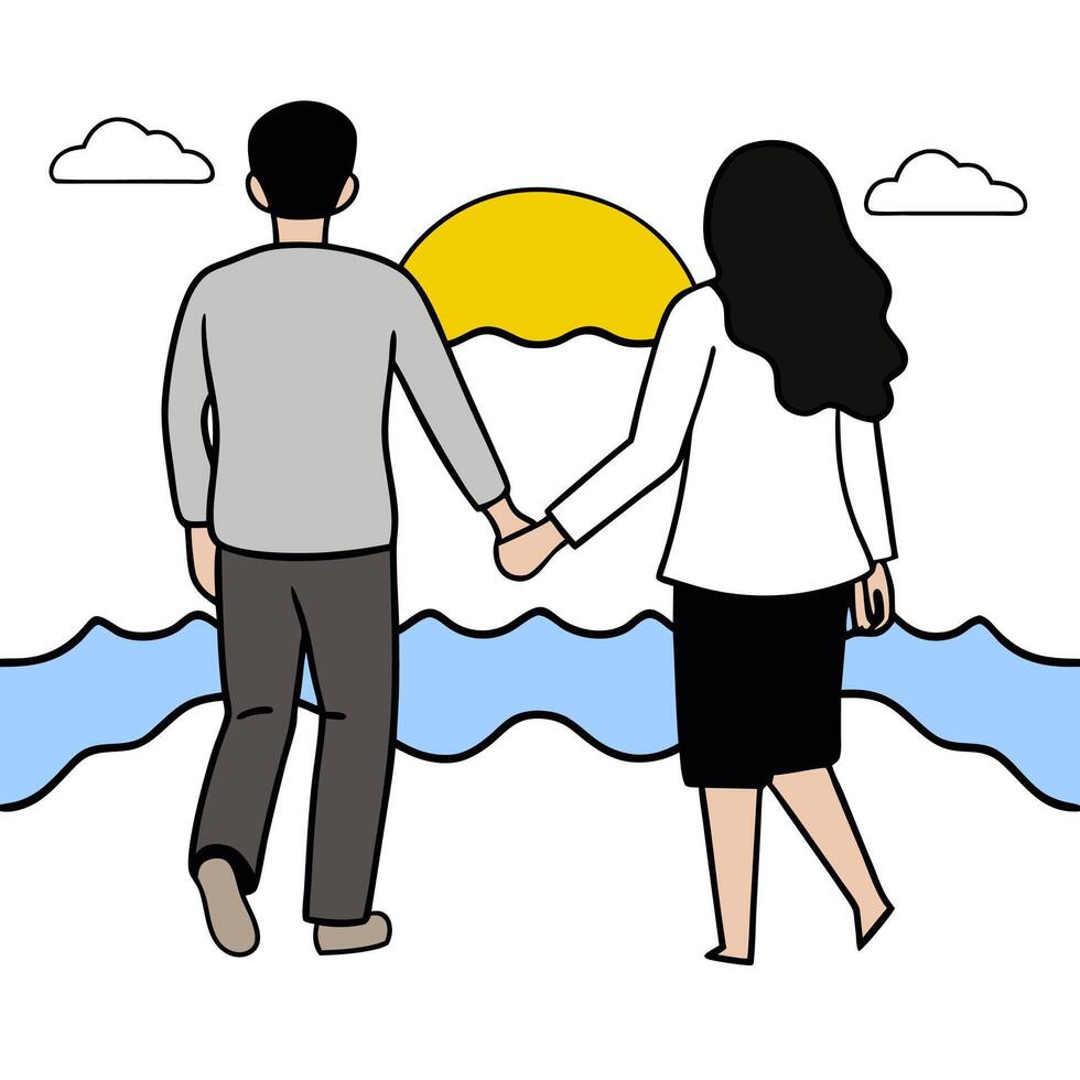 Lovely couple design for Valentines Day and romantic vector
