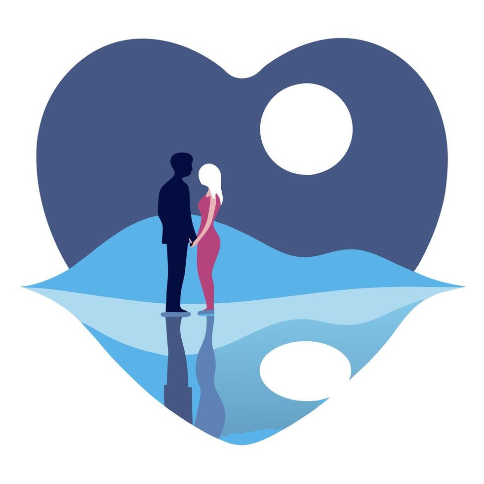 Couple in love illustration great for romantic holiday designs vector