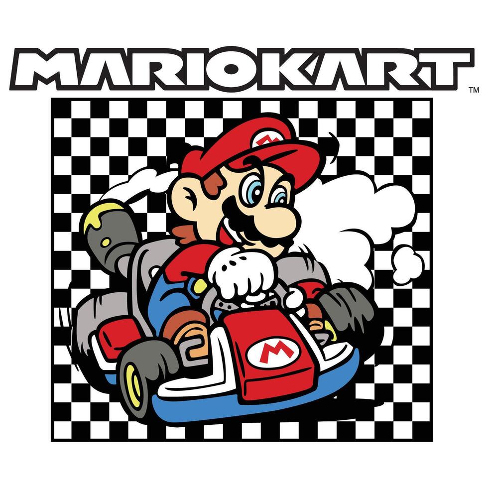 Mariokart Game Graphic vector