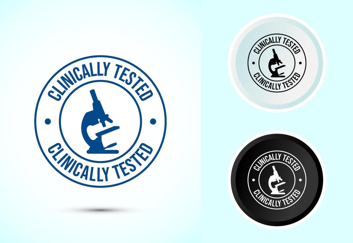 Clinically tested icon design, Clinically proven label sign symbol vector