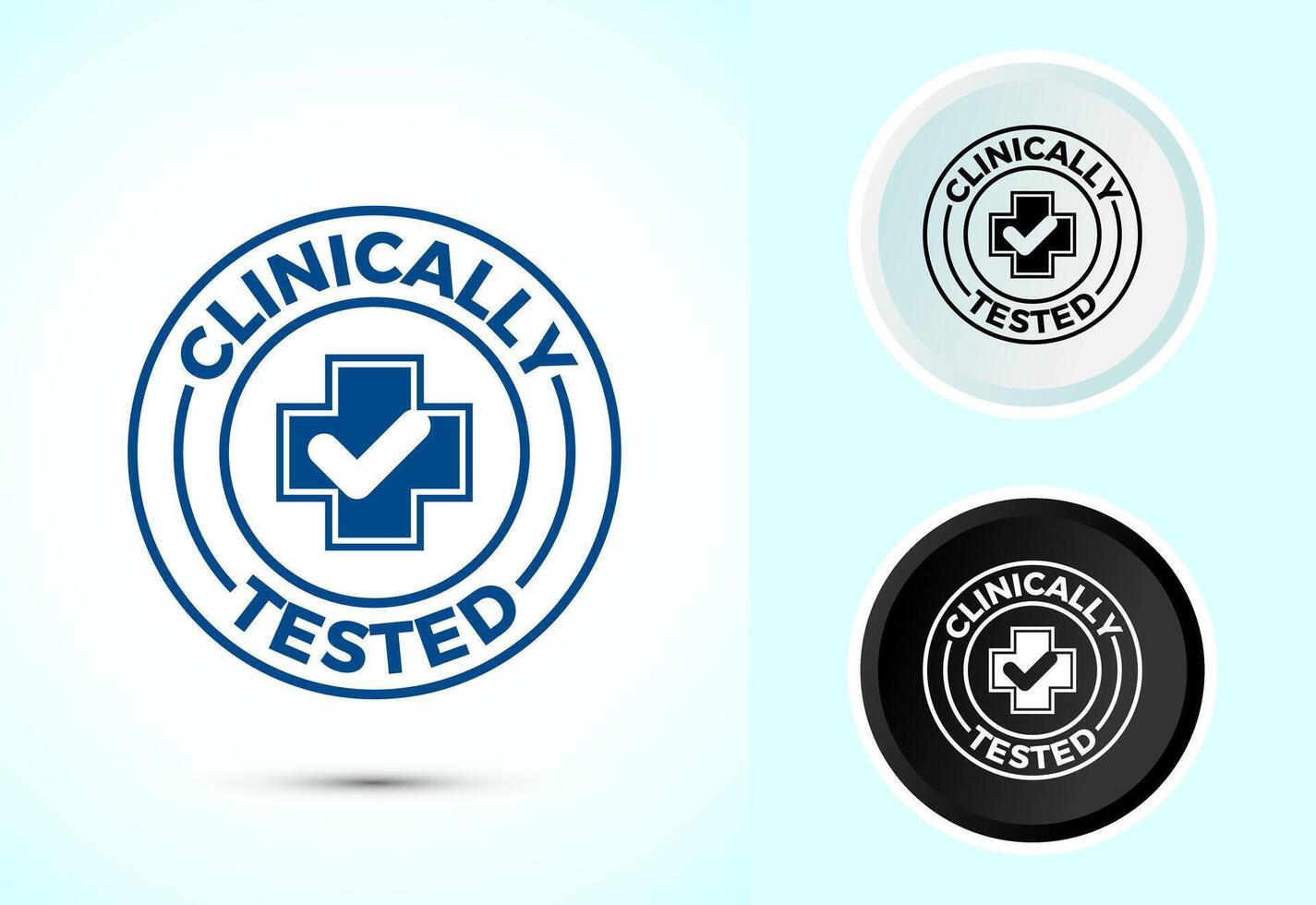 Clinically tested icon design illustration vector