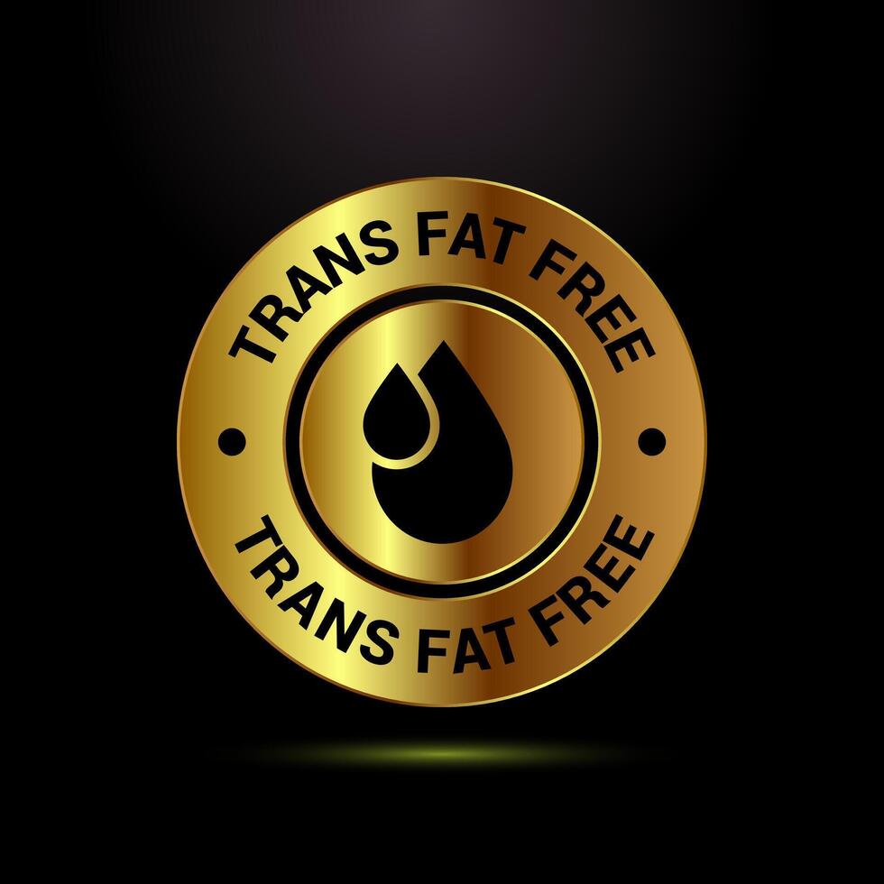 Trans fat free icon illustration, Zero trans fat icon for healthy concept vector