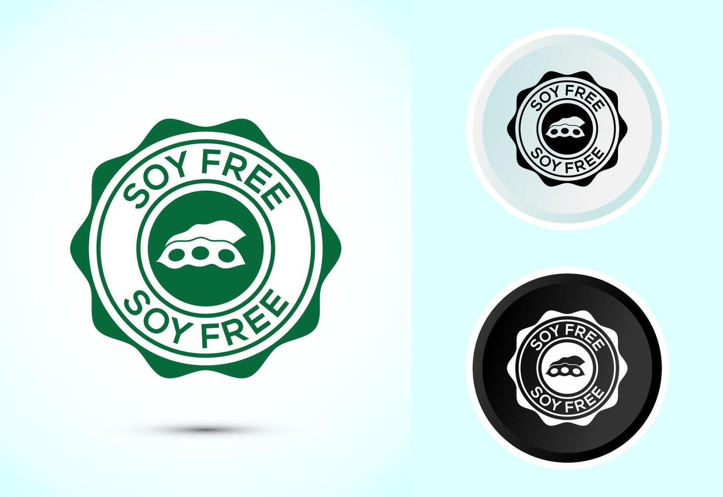 Soy or soya free icon design illustration. Natural Products vector