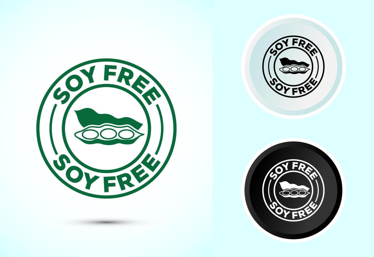 Soy or soya free icon design illustration. No soy symbol vector