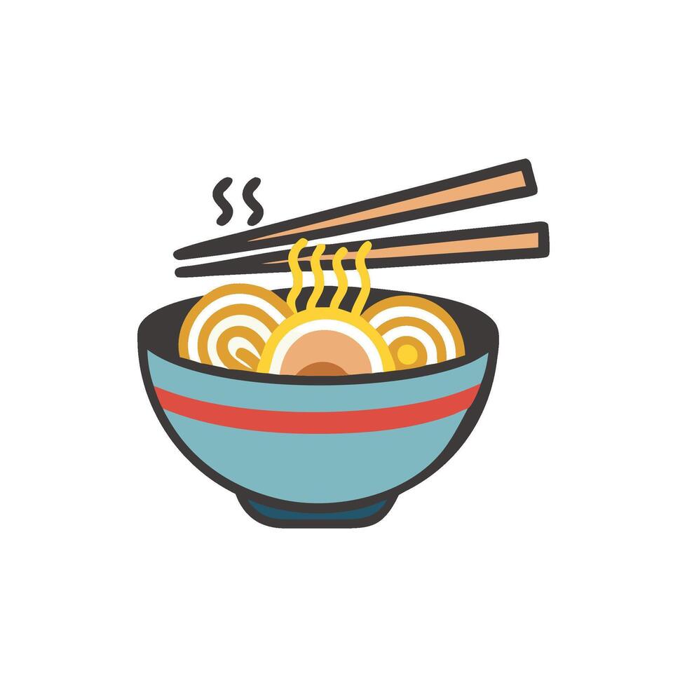 Flavorful Ramen Icon Design vector