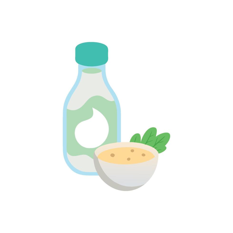 Creamy Ranch Dressing Icon Illustration vector