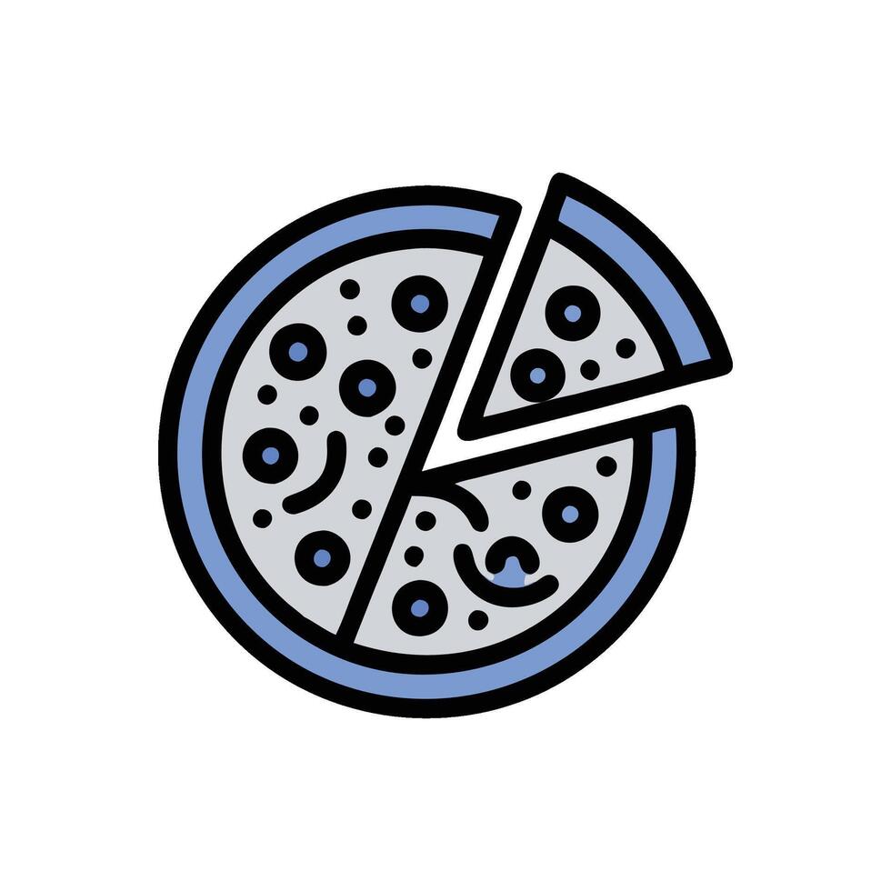 Tasty Pizza Slice Icon Illustration vector