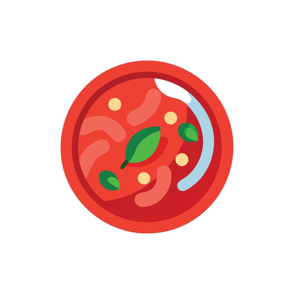 Spicy Red Curry Icon Illustration vector