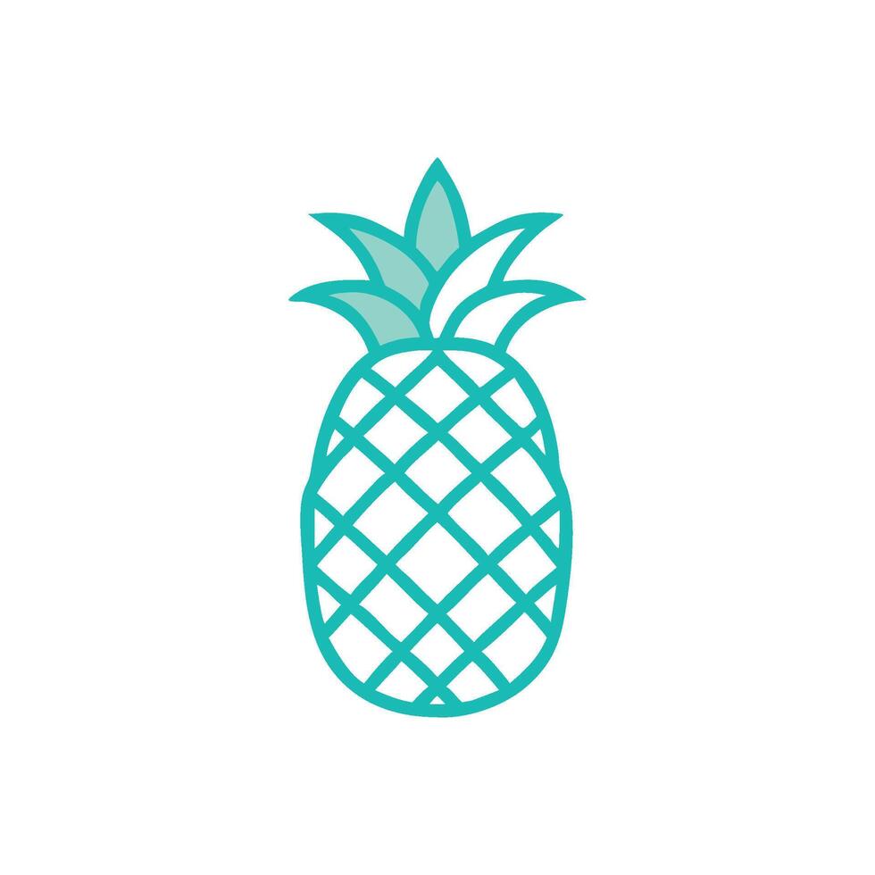 Fresh Pineapple Icon Design vector