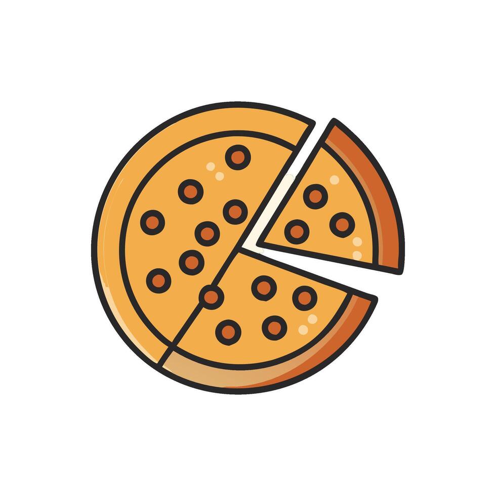 Delicious Pizza Icon Design vector