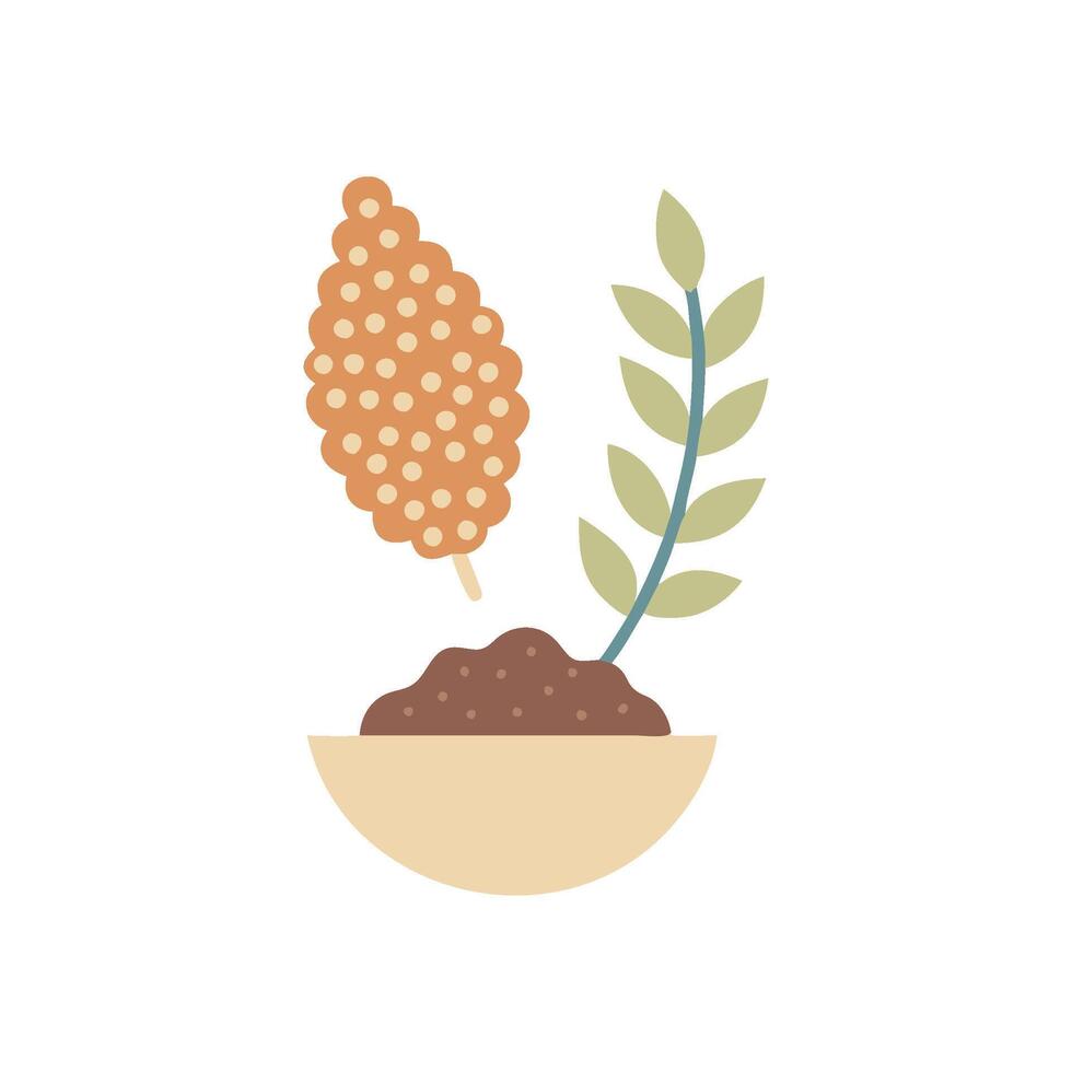 Delicious Quinoa Icon Design vector