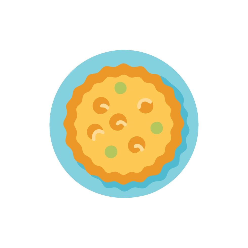 Delightful Quiche Icon Design vector