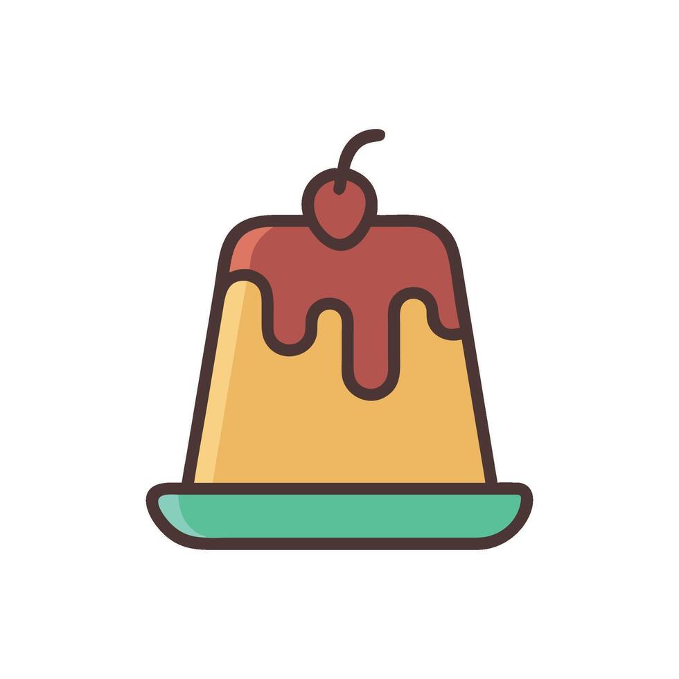 Decadent Pudding Icon Design vector