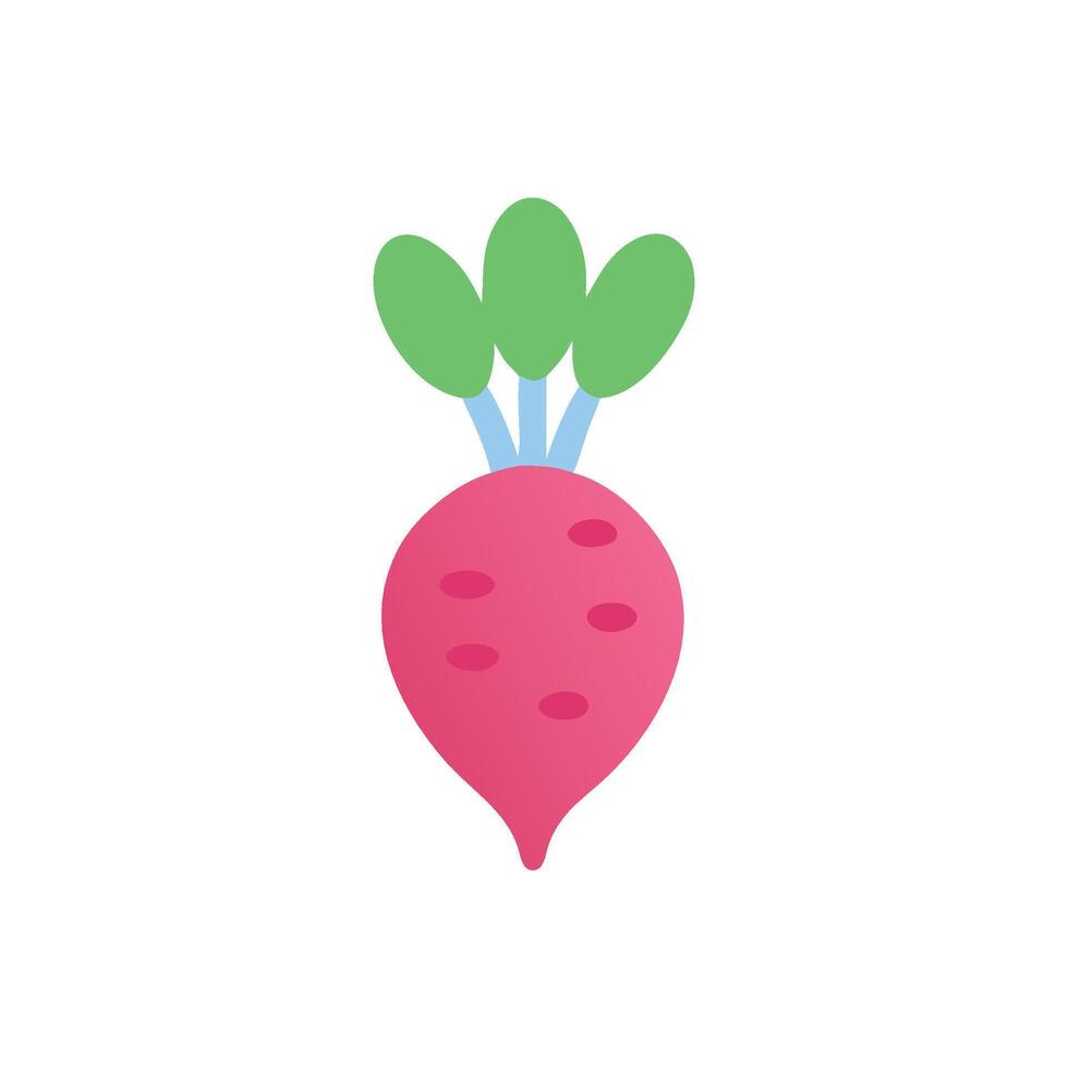 Vibrant Radish Icon Design vector