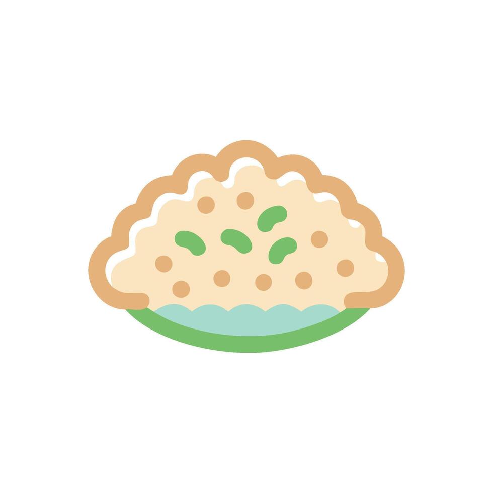 Creamy Risotto Icon Design vector