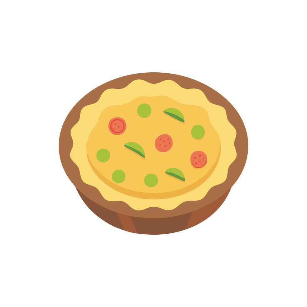Elegant Quiche Icon Design vector
