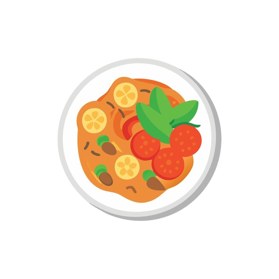 Flavorful Vegetable Curry Icon vector