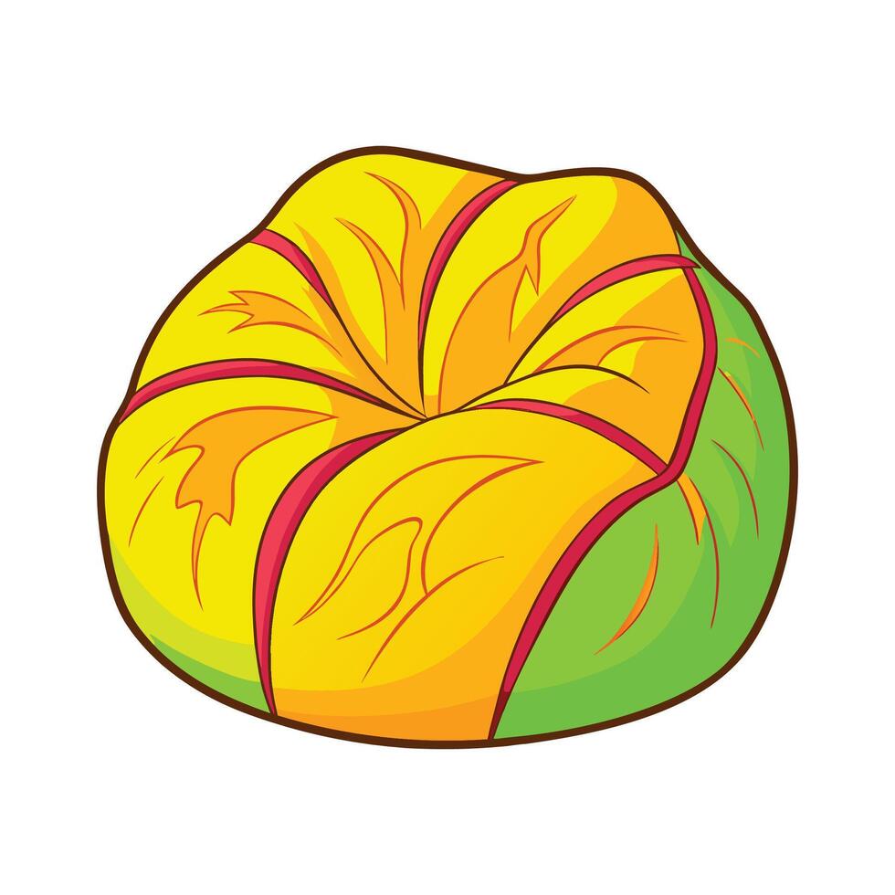 Chic large bean bag chair in vibrant colors vector