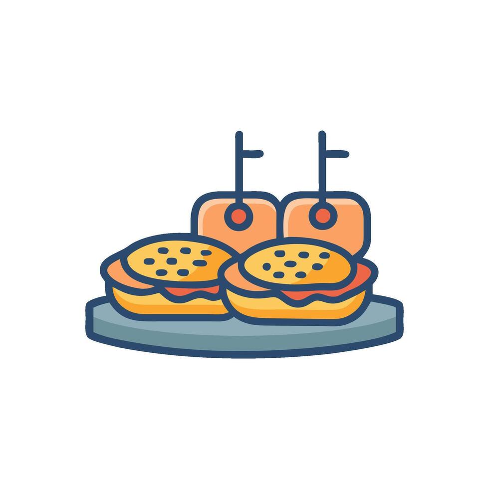 Delicious Tapas Icon Design vector