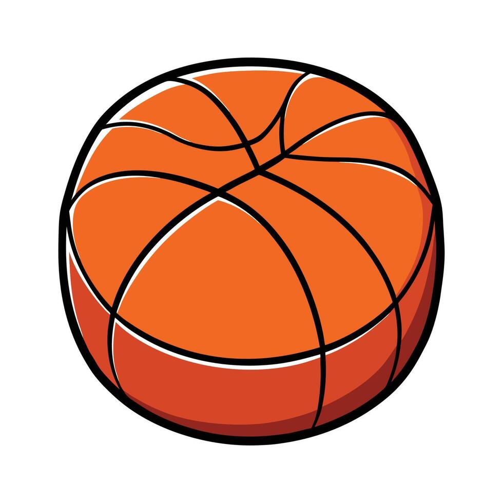 Stylish pouf designed as a basketball vector