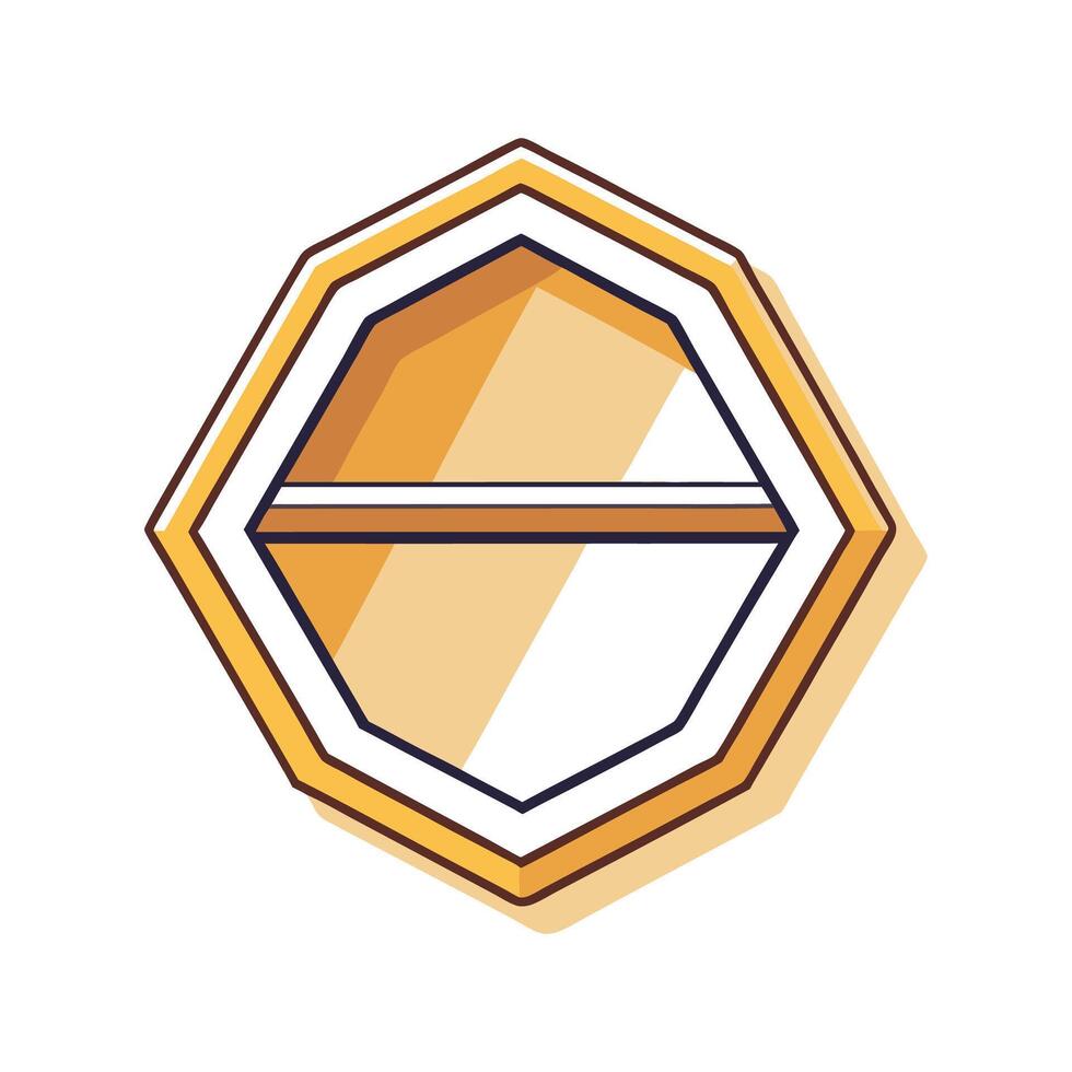Chic hexagon wall-mounted shelf design vector