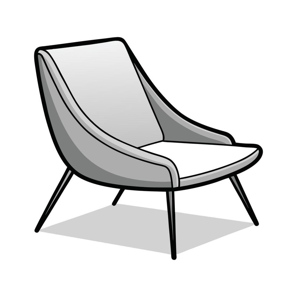 Creative lounge chair with a minimalist frame vector