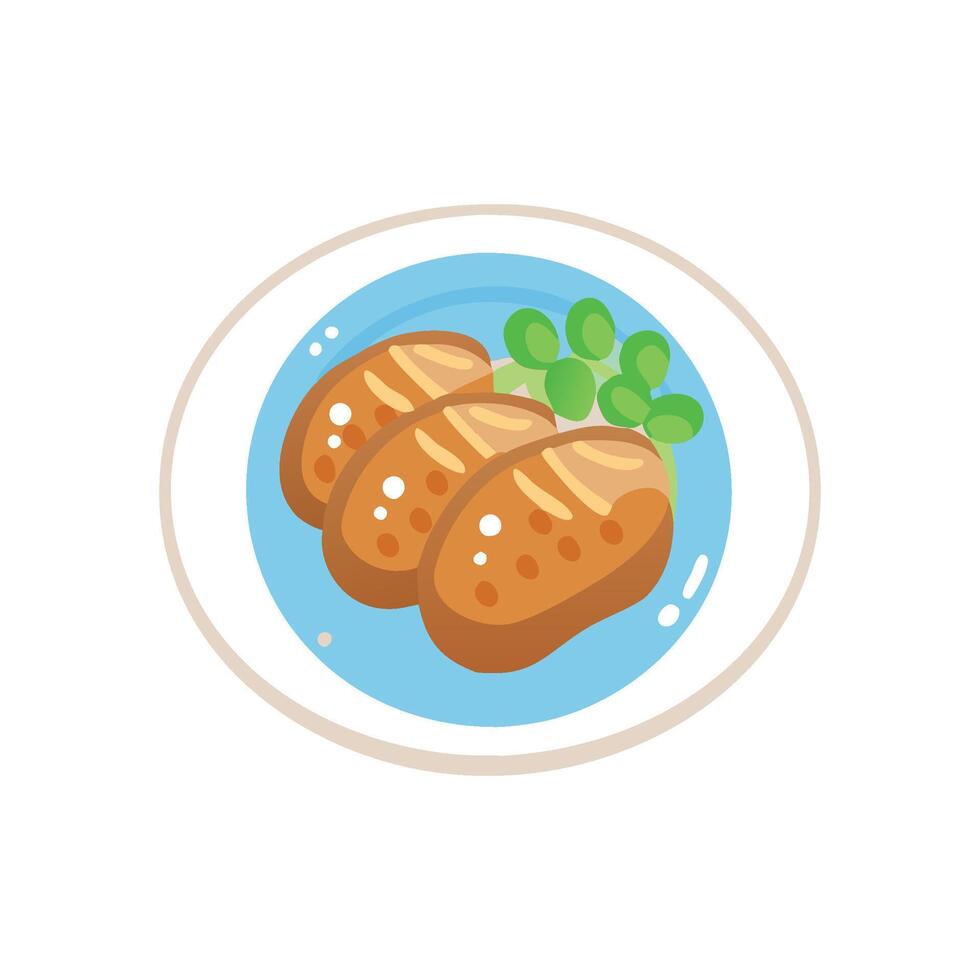 Flavorful Teriyaki Chicken Icon vector