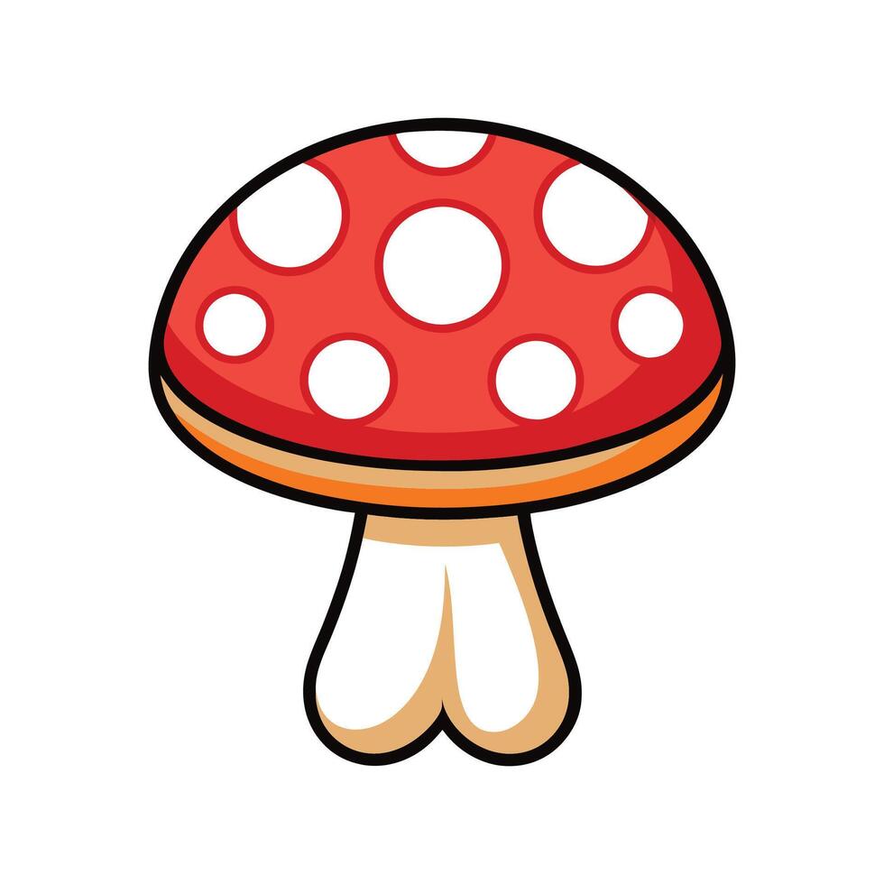 Creative stool shaped like a mushroom with red top vector